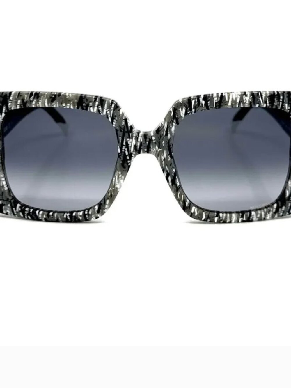 Missoni Sunglasses Sun Glasses Rectangle Frame Designer Striped Black Oversized